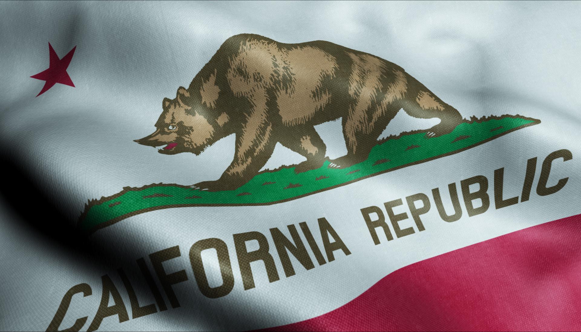 california flag waving